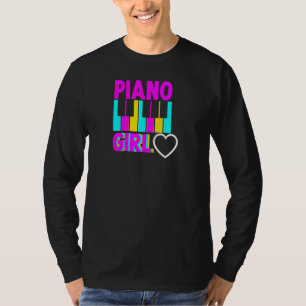 Camiseta Mu, Chica pianista pianista de música de piano