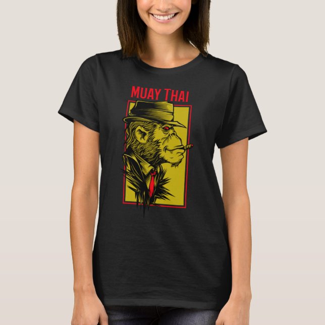 Camiseta Muay Chimp tailandés Jiu Jitsu MMA lucha contra Mu (Anverso)