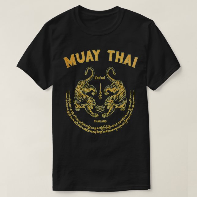 Camiseta Muay tailandés muay tigre tailandés Sak Yant Tatto (Diseño del anverso)