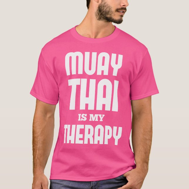 Camiseta Muay tailandeses amantes de Muay Thai es mi terapi (Anverso)