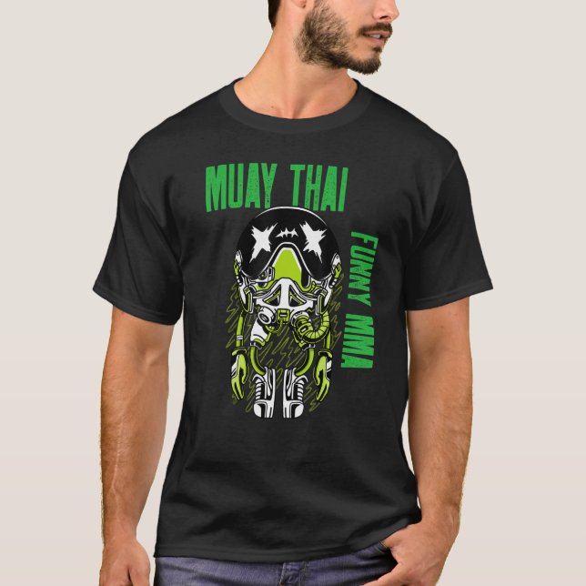 Camiseta Muay Thai Big Head Alien, Mma, Strike, Jiu Jitsu (Anverso)