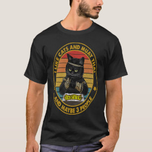 Camiseta Muay Thai Black Cat Kickboxing Boxeo Tailandés
