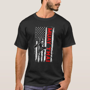 Camiseta Muay Thai Combate la Bandera Americana Artes Marci