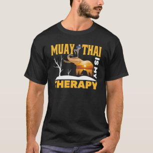 Camiseta Muay Thai es mi terapia, citas de boxeo