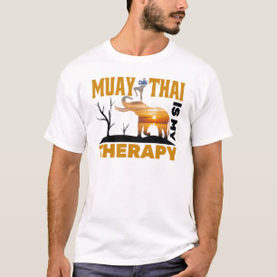 Camiseta Muay Thai es mi terapia, citas de boxeo