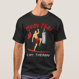 Camiseta Muay Thai es mi terapia, Divertido Muay Thai dicie