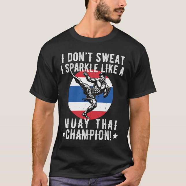 Camiseta Muay Thai Fighter Para Hombres Dad Boxeo Tailandés (Anverso)