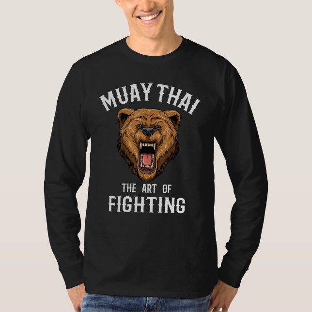 Camiseta Muay Thai Grizzly Bear Thai Boxing Kickboxing (Anverso)