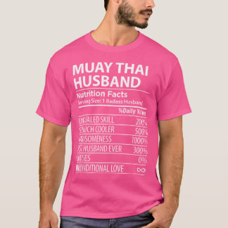 Camiseta Muay Thai Husband Nutrition Hechos Graciosos Muay 