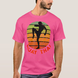 Camiseta Muay Thai Kickboxing boxeador de Silhouette en Tai