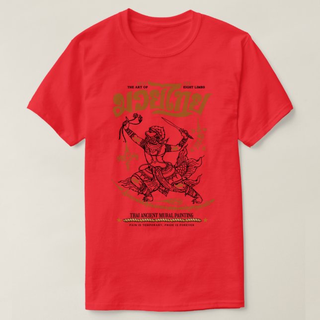Camiseta Muay Thai Kickboxing Tattoo Sak Yant Hanuman 1 (Diseño del anverso)
