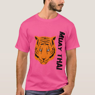 Camiseta Muay Thai Muaythai Fierce Tiger Face Mma Design