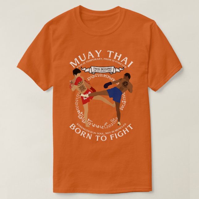 Camiseta Muay Thai nacido para luchar 4 (Diseño del anverso)