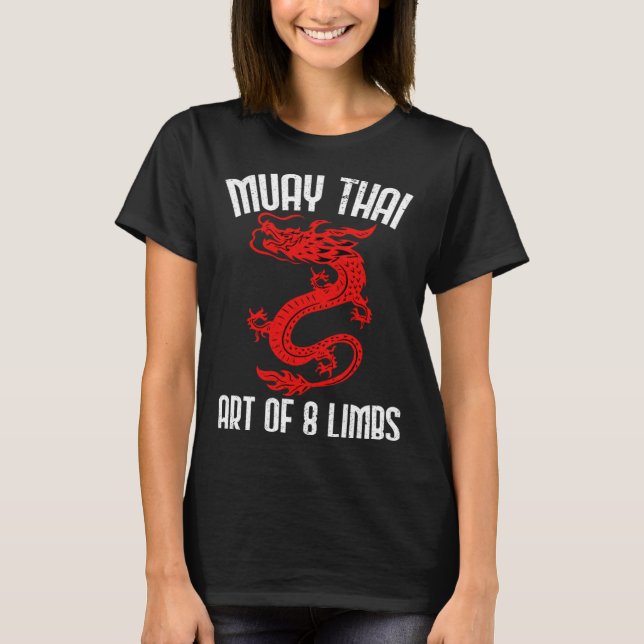 Camiseta Muay Thai Of 8 Limbs Muay Thai Quotes (Anverso)