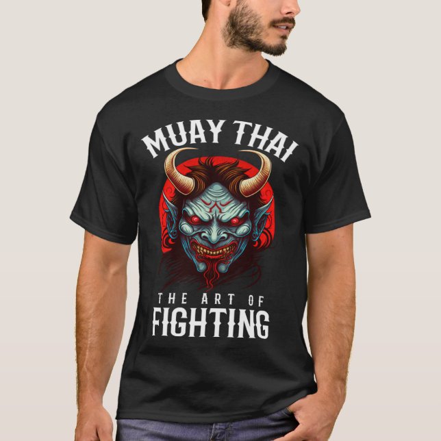 Camiseta Muay Thai Oni Warrior Fight Team 4 (Anverso)
