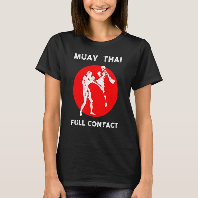 Camiseta Muay Thai  Retro Kickboxing Boxing (Anverso)