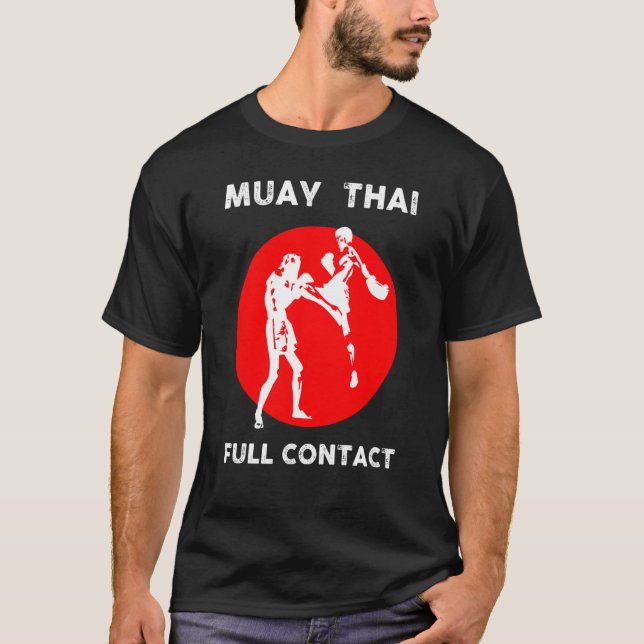 Camiseta Muay Thai  Retro Kickboxing Boxing (Anverso)