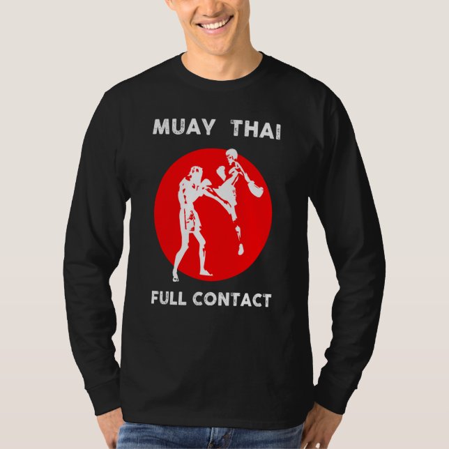 Camiseta Muay Thai  Retro Kickboxing Boxing (Anverso)
