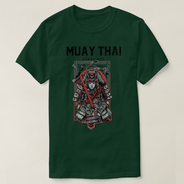 Camiseta Muay Thai Samurai Panda, Sword, FIght, Kickboing,  (Diseño del anverso)