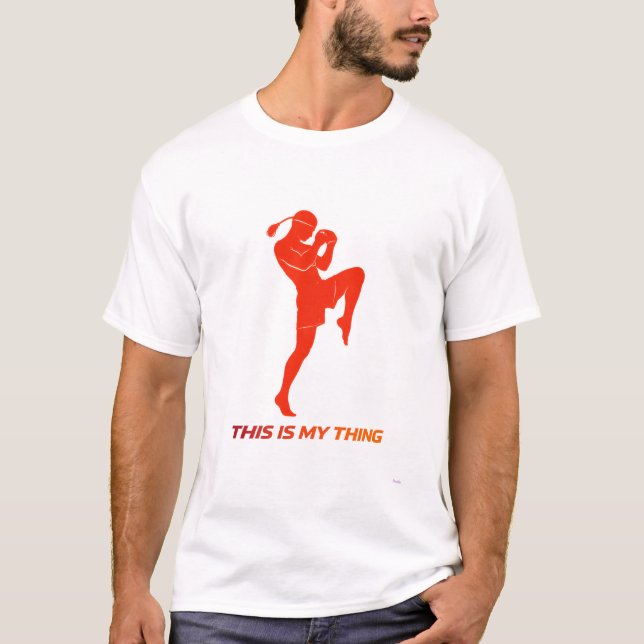 Camiseta Muay Thai Silhouette Action Lifestyle Design (Anverso)