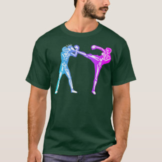 Camiseta Muay Thai Skeleton MMA Halloween Kickboing