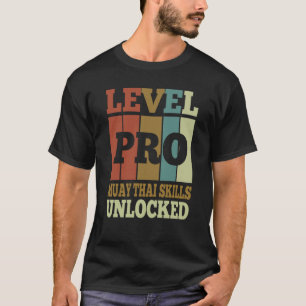 Camiseta Muay Thai Skills Pro Unlocked Vintage Style Único