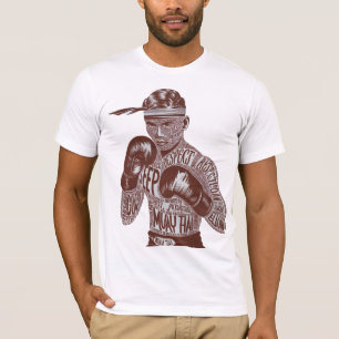 Camiseta Muay Thai Vintage Typography Fighter T-Shirt