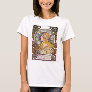 Camiseta Mucha Art Nouveau - Zodiac - La Plume