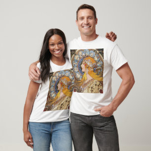Camiseta Mucha Art Nouveau - Zodiac - La Plume