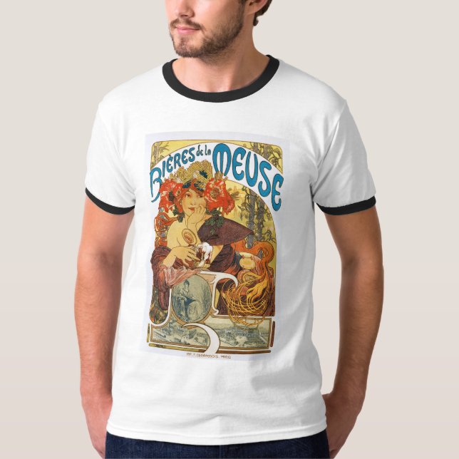 Camiseta Mucha - Bieres de la Mosa (Anverso)