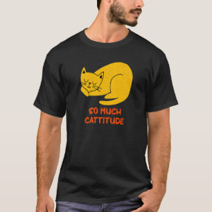 Camiseta Mucha Gato Cattitude Gato Mamá Humor Gato Papá Cow