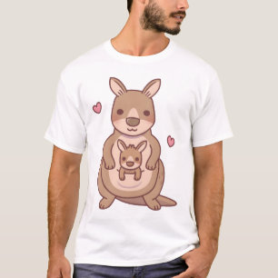 Camiseta Mucha Mami Kangaroo Y El Bebé Joey En Pouch