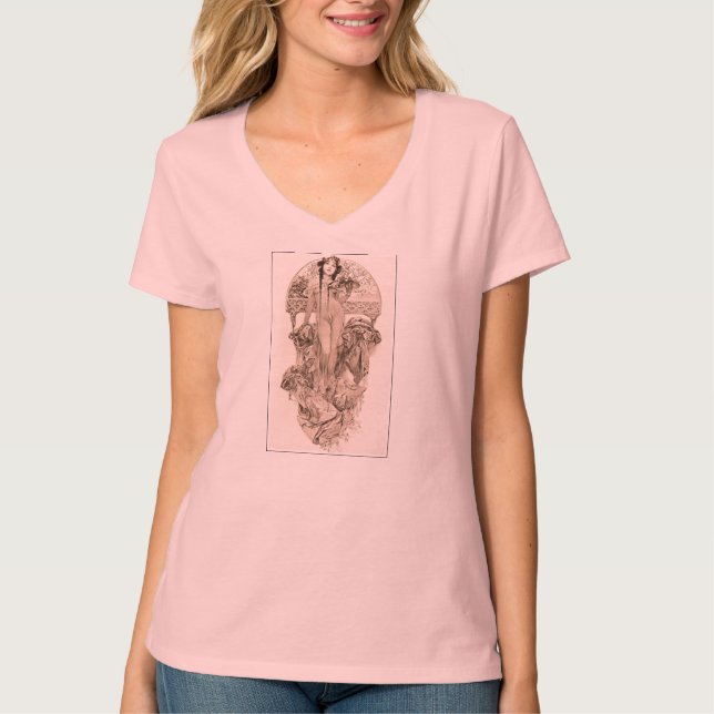Camiseta Mucha - rosa (Anverso)