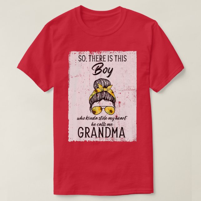 Camiseta Muchacha que me robó el corazón Me llama abuela  (Diseño del anverso)