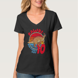 Camiseta ¡Muchacho 10 cumpleaños, Rawr! Familia Parasaurolo