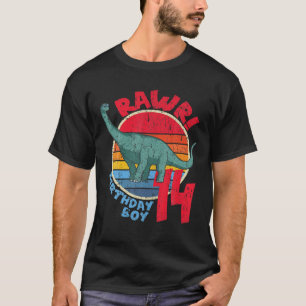 Camiseta ¡Muchacho 14º Cumpleaños Que Rawr! Brachiosaurus I
