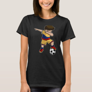 Camiseta Muchacho de fútbol bailando con niños colombianos