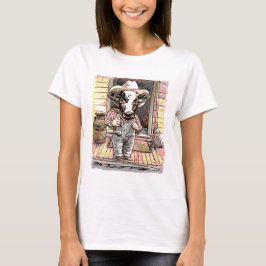Camiseta Muchacho de la vaca del MOO por Mudge