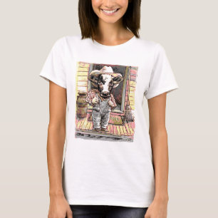 Camiseta Muchacho de la vaca del MOO por Mudge
