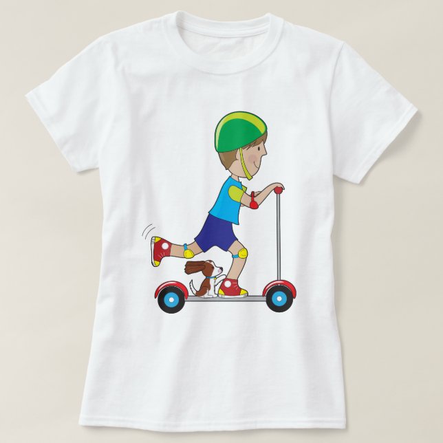 Camiseta Muchacho de la vespa (Diseño del anverso)