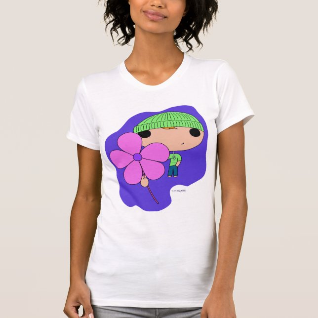 Camiseta Muchacho del amante (fondo púrpura) (Anverso)