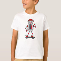 Muchacho del robot del dibujo animado en el