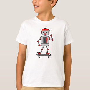 Camiseta Muchacho del robot del dibujo animado en el