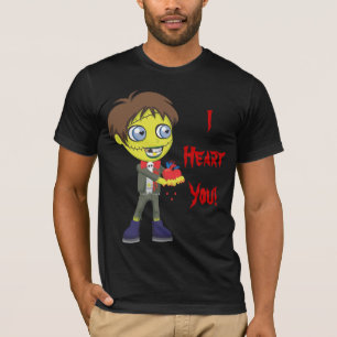 Camiseta Muchacho del zombi - corazón de I usted