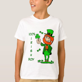 Camiseta Muchacho divertido del irlandés del 100%