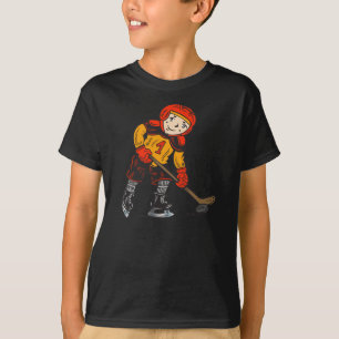 Camiseta Muchacho que juega a hockey