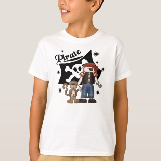 Camiseta Muchacho y mono del pirata (Anverso)