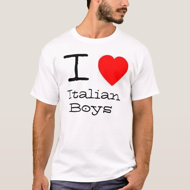 Camiseta Muchachos del italiano del *heart* I (Anverso)