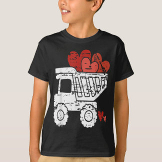 Camiseta Muchachos Día de San Valentín corazones Camión mon