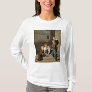 Camiseta Muchachos que juegan dados delante de